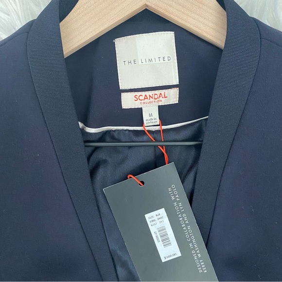 NWT The Limited Scandal Collection Navy blue career jacket blazer, Medium - Picture 3 of 8
